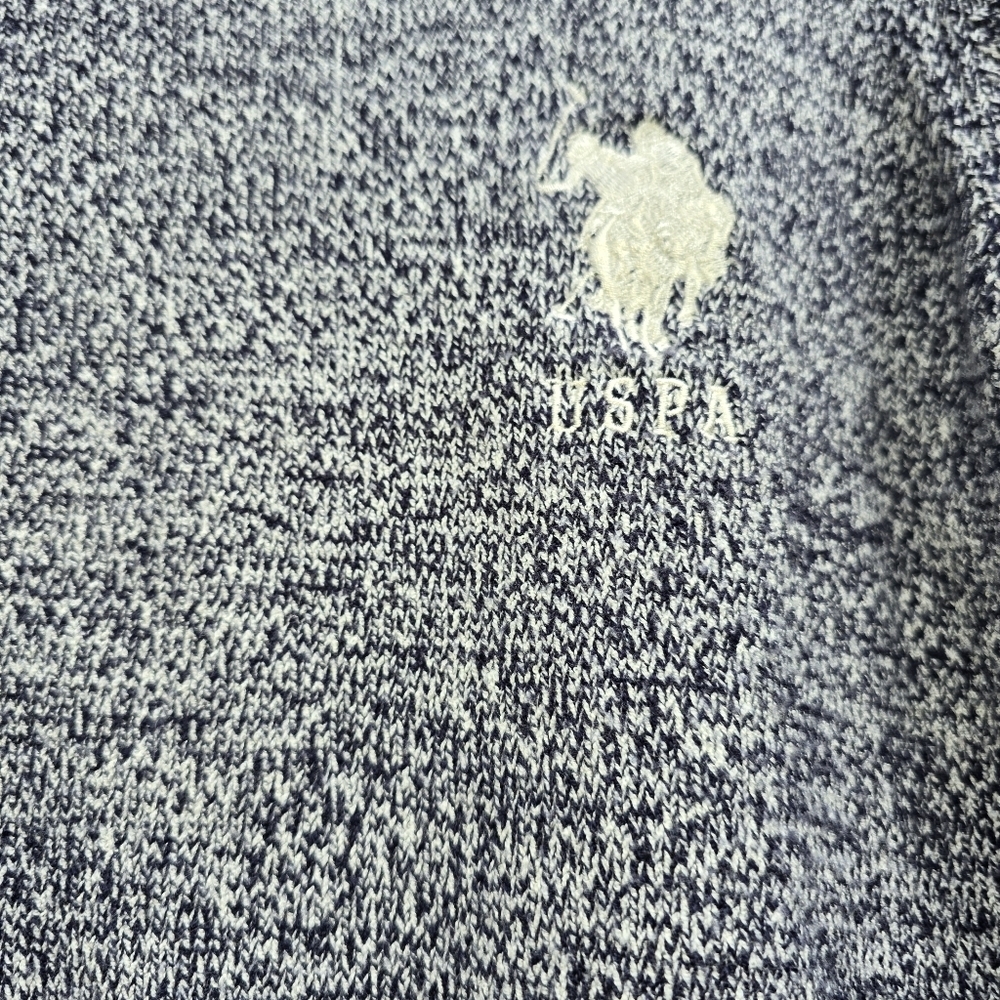 U.S. Polo Assn. Womans Gray Marled Flecked Crewneck Sweater Knit Pullover L - Picture 3 of 8